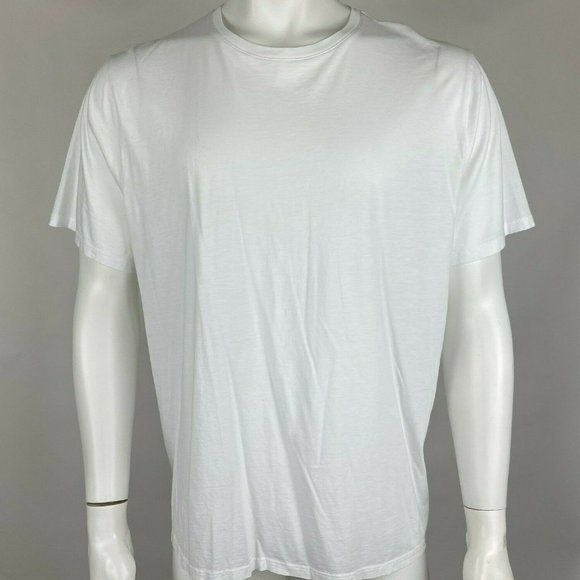 Vince Short Sleeve Tee Shirt Pima Cotton Crew Neck Lightweight Top White Mens XL - Picture 1 of 16